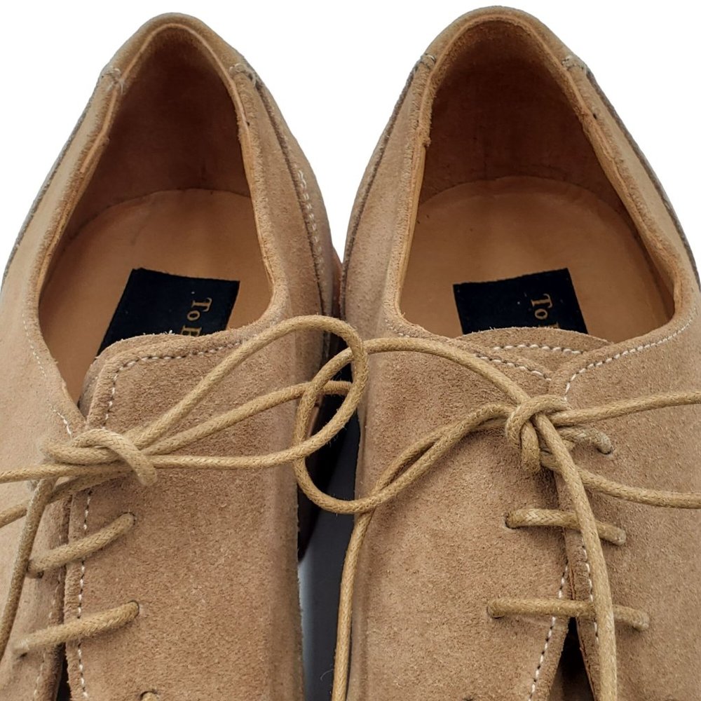NEW To Boot New York Adam Derrick Italy Men 8 Tan Brown Suede Dress Shoe Oxfords - Picture 11 of 15